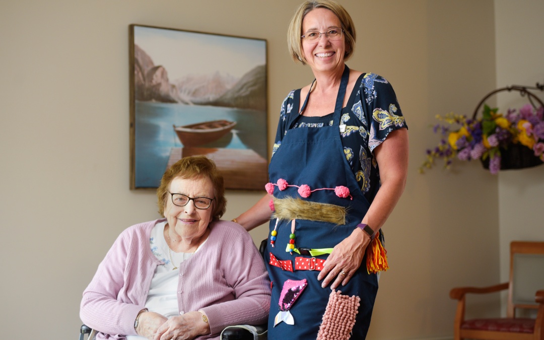 Andrews of Summerside senior care residents volunteer to make sensory aprons for people living with dementia